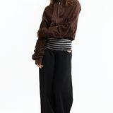 The UPSIDE DOWN ZIP SWEAT BROWN available online with global shipping, and in PAM Stores Melbourne and Sydney.