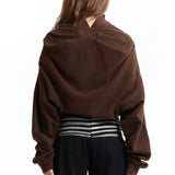 The UPSIDE DOWN ZIP SWEAT BROWN available online with global shipping, and in PAM Stores Melbourne and Sydney.
