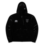 The VELVET MASKED ZIP HOODIE BLACK available online with global shipping, and in PAM Stores Melbourne and Sydney.