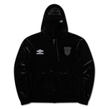 The VELVET MASKED ZIP HOODIE BLACK available online with global shipping, and in PAM Stores Melbourne and Sydney.