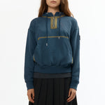 The VISOR QUARTER ZIP HOODIE NAVY available online with global shipping, and in PAM Stores Melbourne and Sydney.