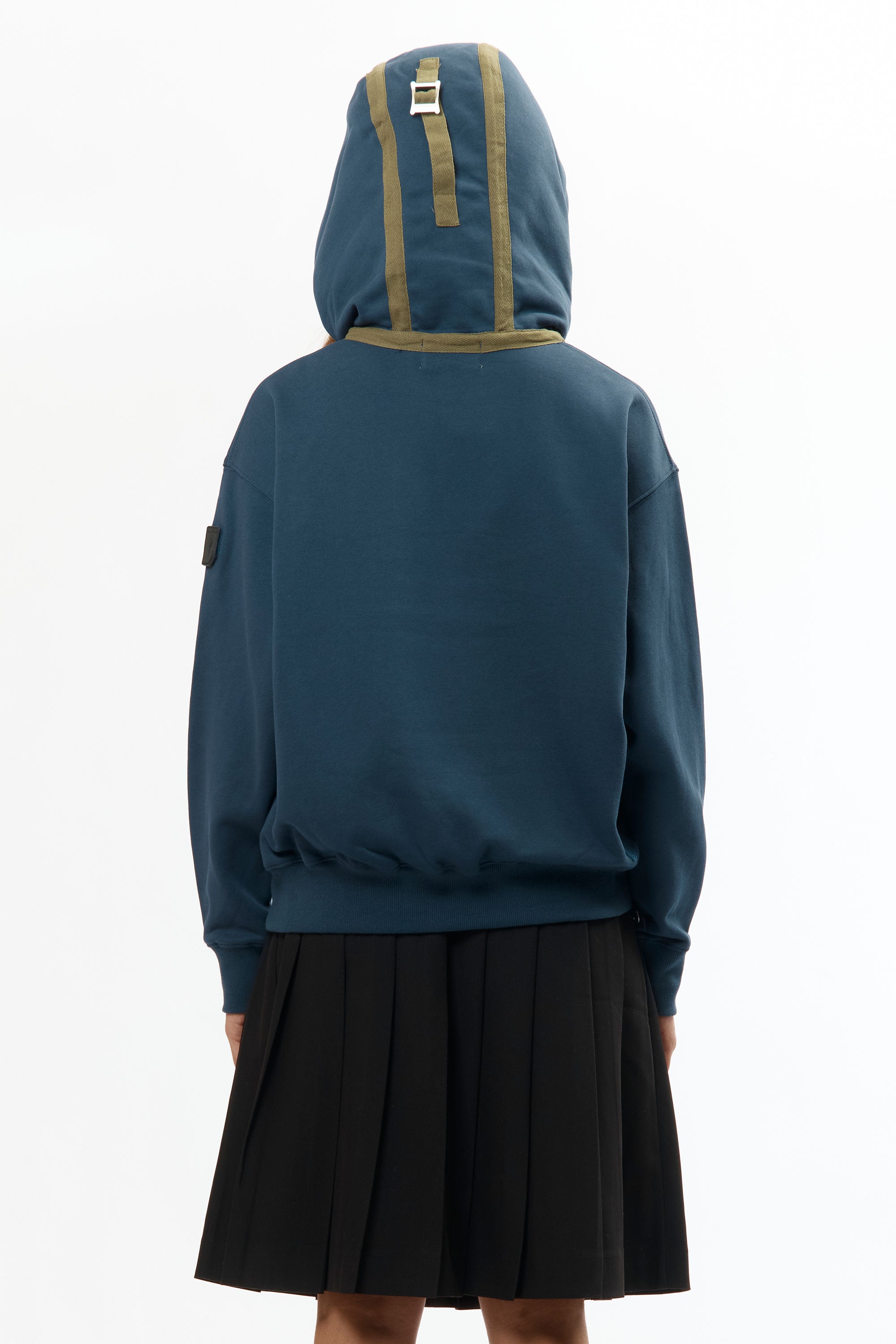 The VISOR QUARTER ZIP HOODIE NAVY available online with global shipping, and in PAM Stores Melbourne and Sydney.