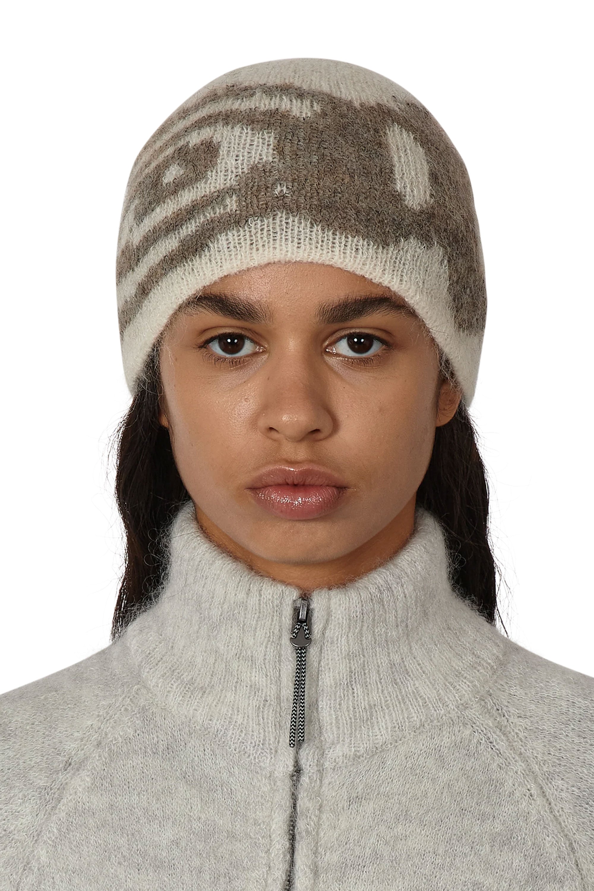 The Vortex Mohair Beanie White Grey available online with global shipping, and in PAM Stores Melbourne and Sydney.