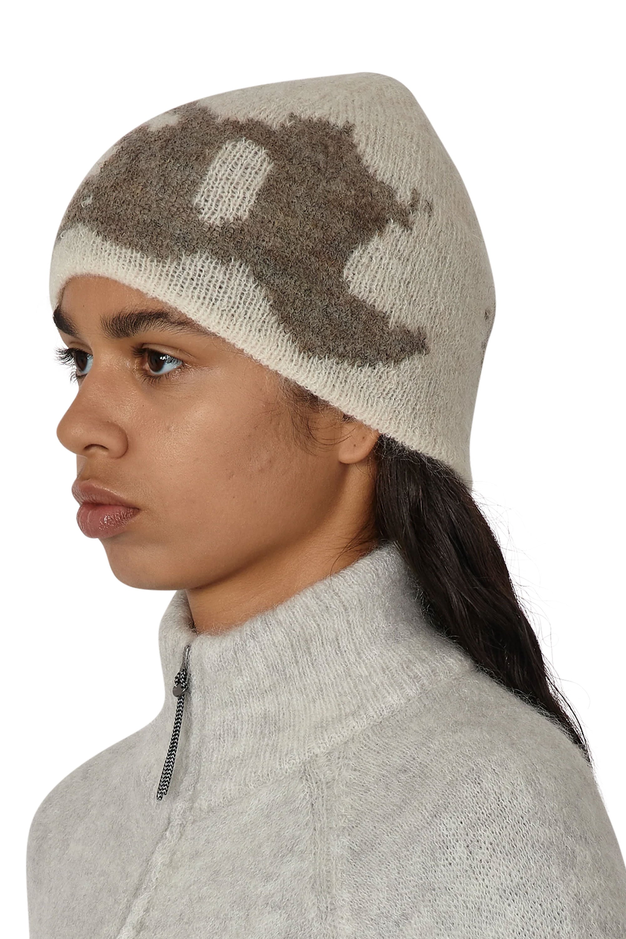 The Vortex Mohair Beanie White Grey available online with global shipping, and in PAM Stores Melbourne and Sydney.