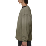 The ROA Bee Sun Faded Organic Waffle Serafino Long Sleeve Grey Green available online with global shipping, and in PAM Stores Melbourne and Sydney.
