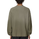 The ROA Bee Sun Faded Organic Waffle Serafino Long Sleeve Grey Green available online with global shipping, and in PAM Stores Melbourne and Sydney.