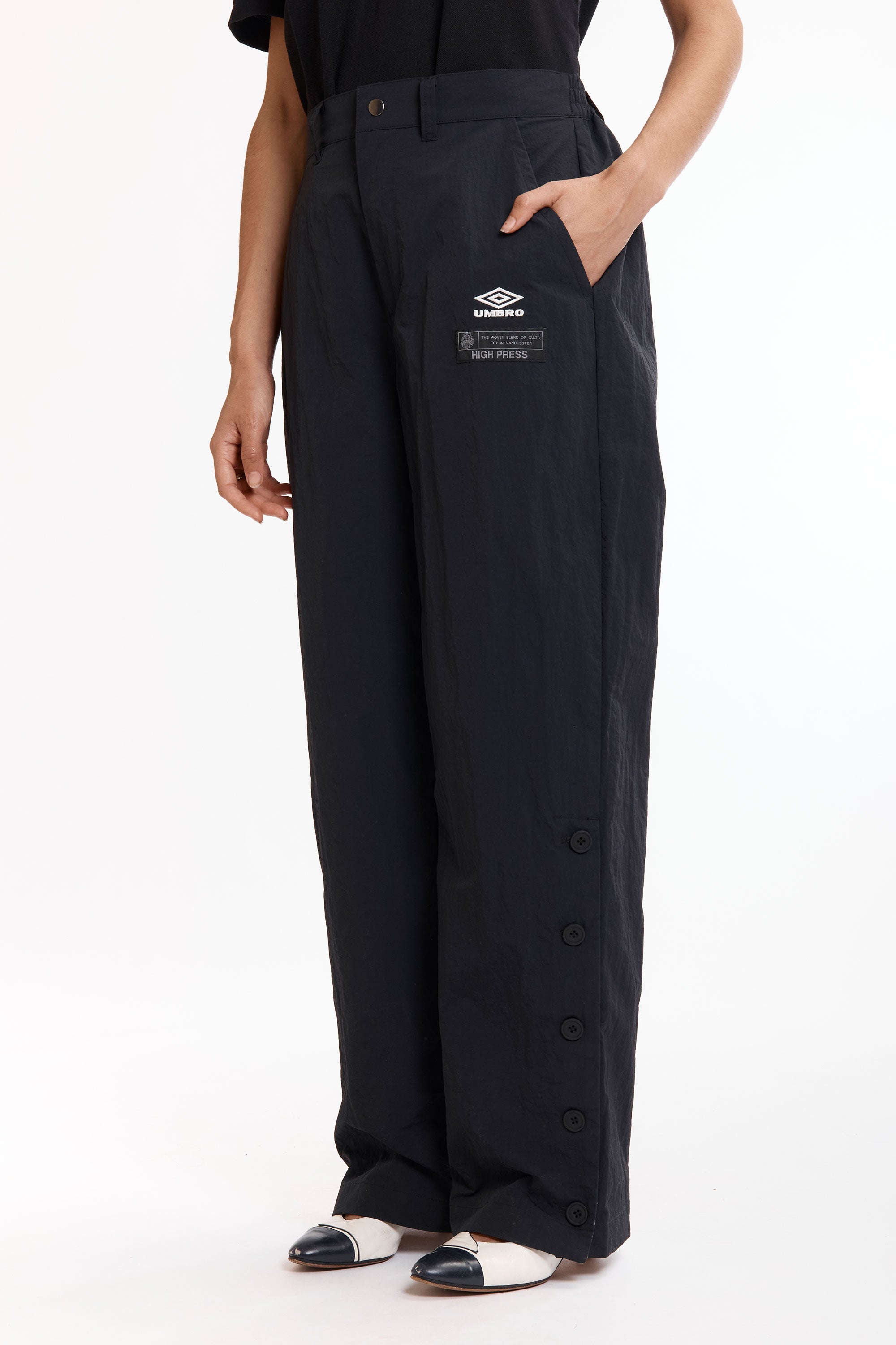 The Antique Nylon Pants Carbon Black available online with global shipping, and in PAM Stores Melbourne and Sydney.