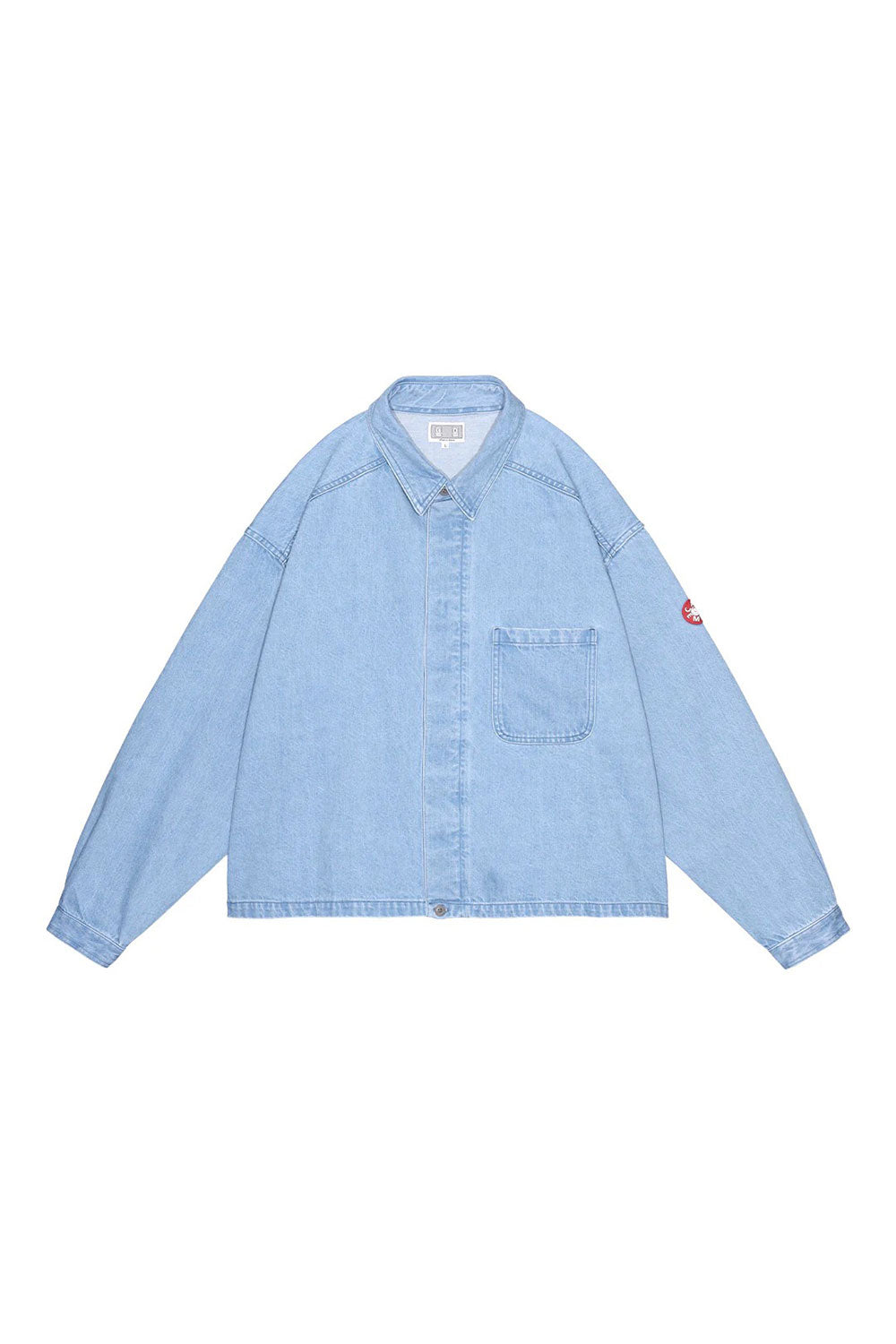 The WASHED DENIM SHORT SHIRT JACKET available online with global shipping, and in PAM Stores Melbourne and Sydney.