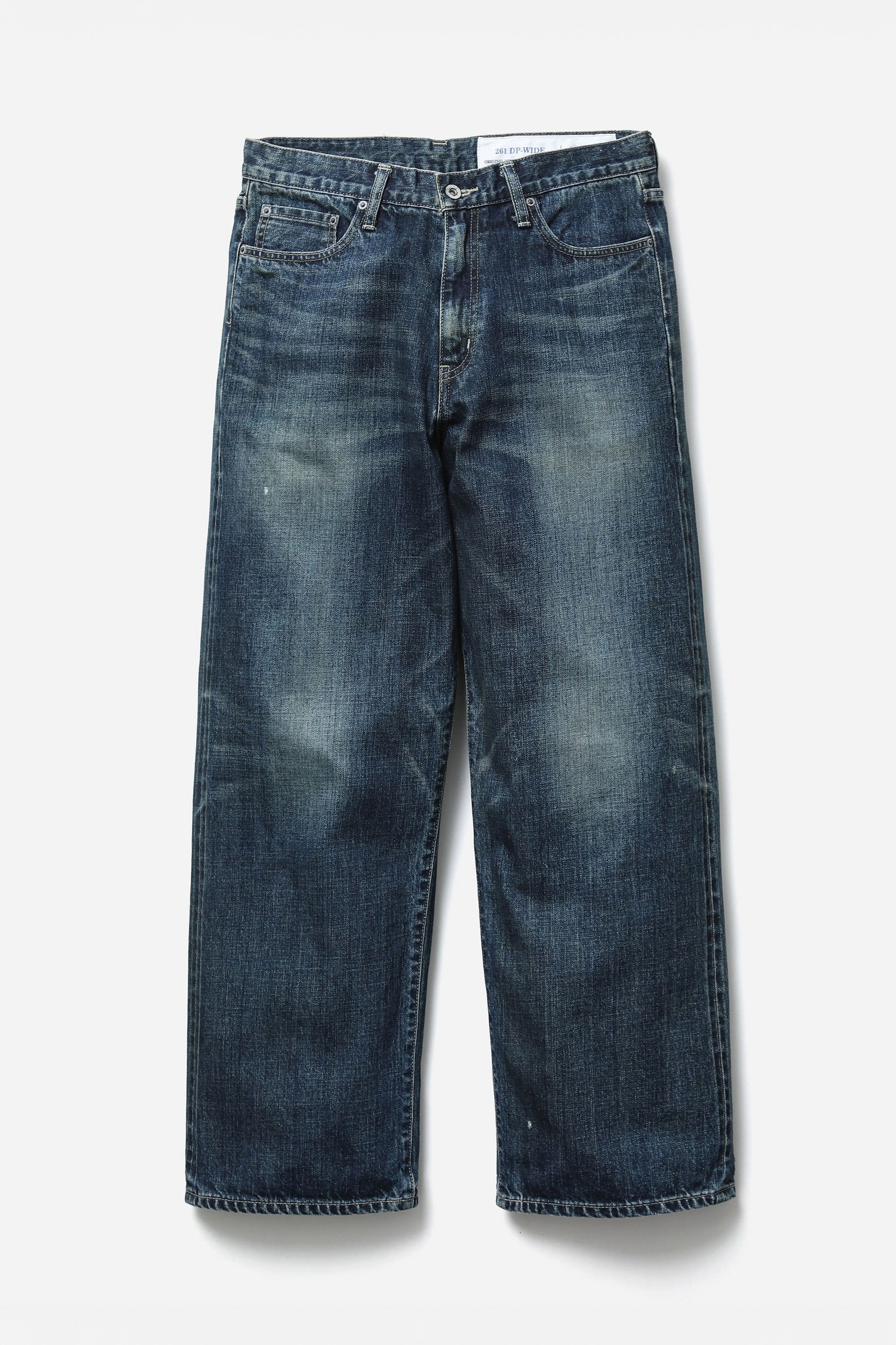 The SS26 WASHED DENIM DP WIDE PANTS INDIGO available online with global shipping, and in PAM Stores Melbourne and Sydney.