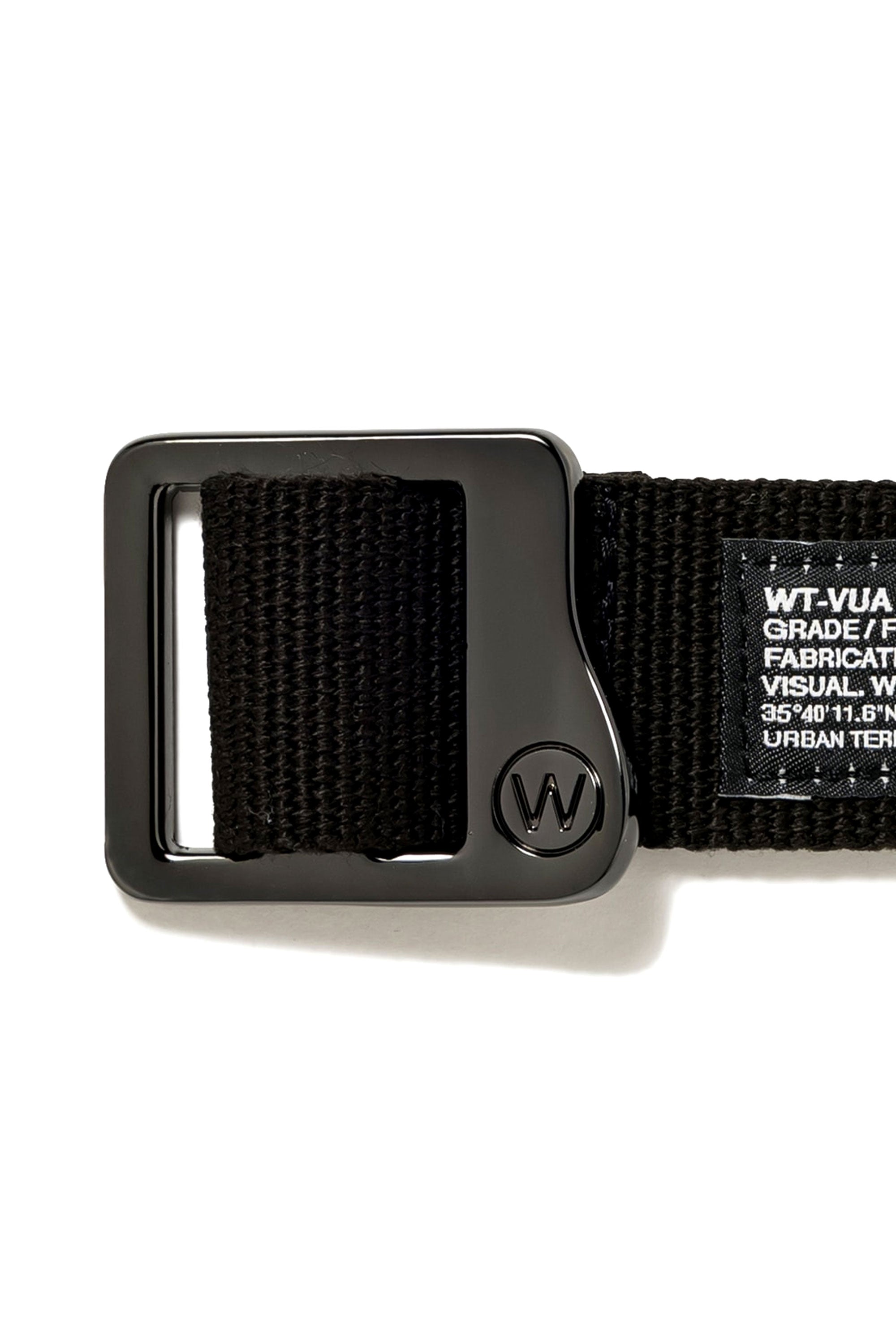 The ACRYLIC WEBBING BELT BLACK available online with global shipping, and in PAM Stores Melbourne and Sydney.