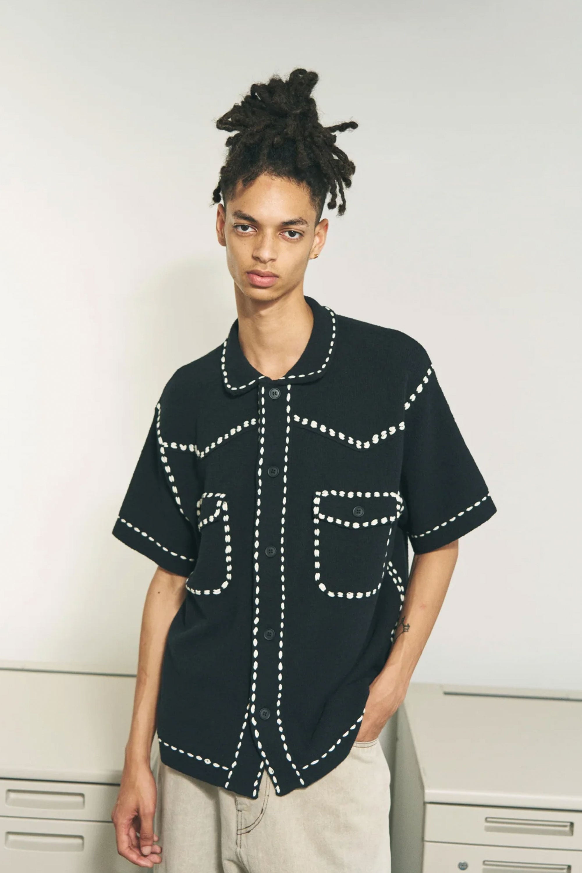 The SUMMER PG1 WESTERN SHIRT BLACK available online with global shipping, and in PAM Stores Melbourne and Sydney.