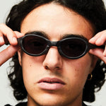 The Wormholes Sunglasses [Abicsi] Vulcanic Black / Pyrope Red available online with global shipping, and in PAM Stores Melbourne and Sydney.