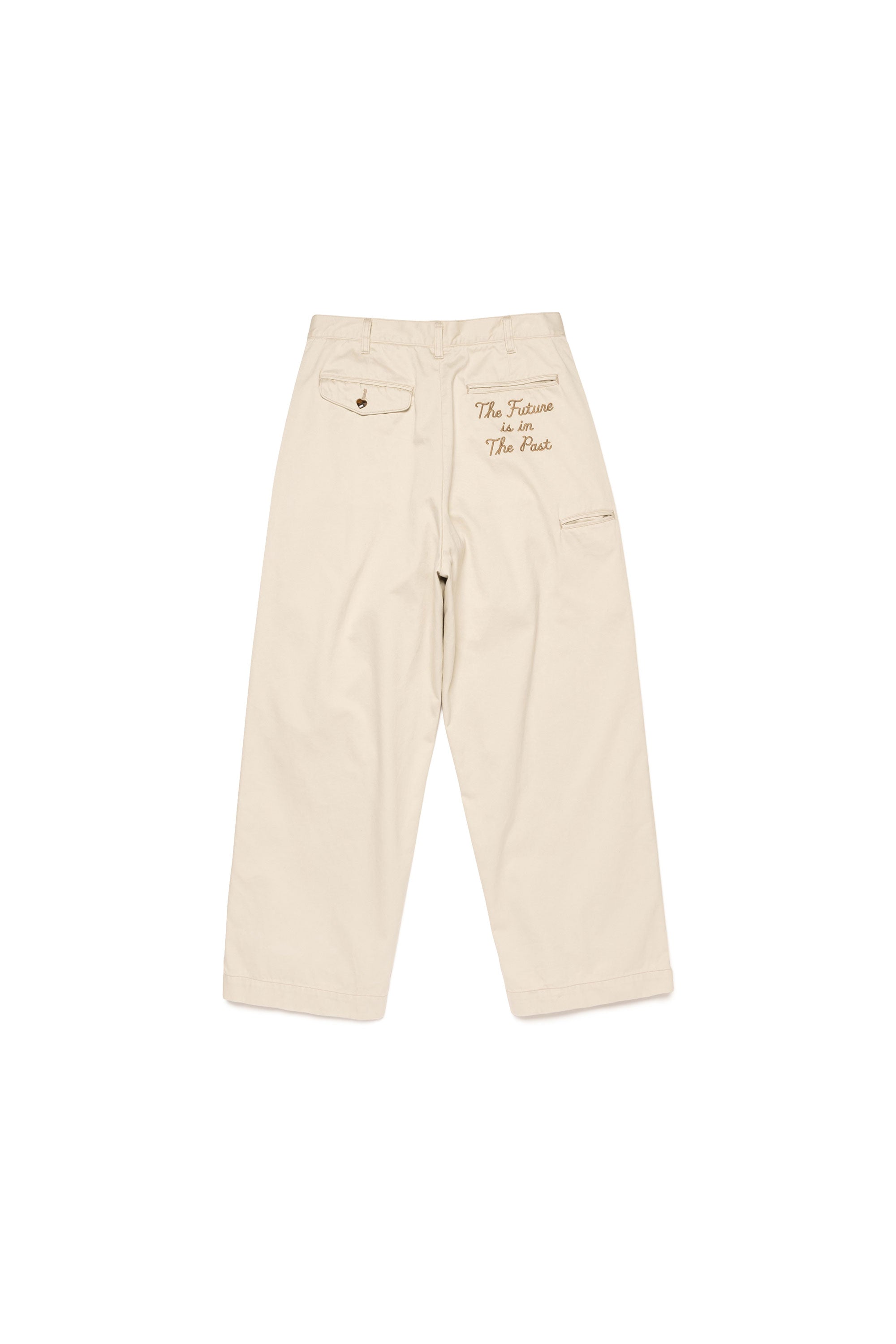 The WIDE CHINO PANTS WHITE available online with global shipping, and in PAM Stores Melbourne and Sydney.