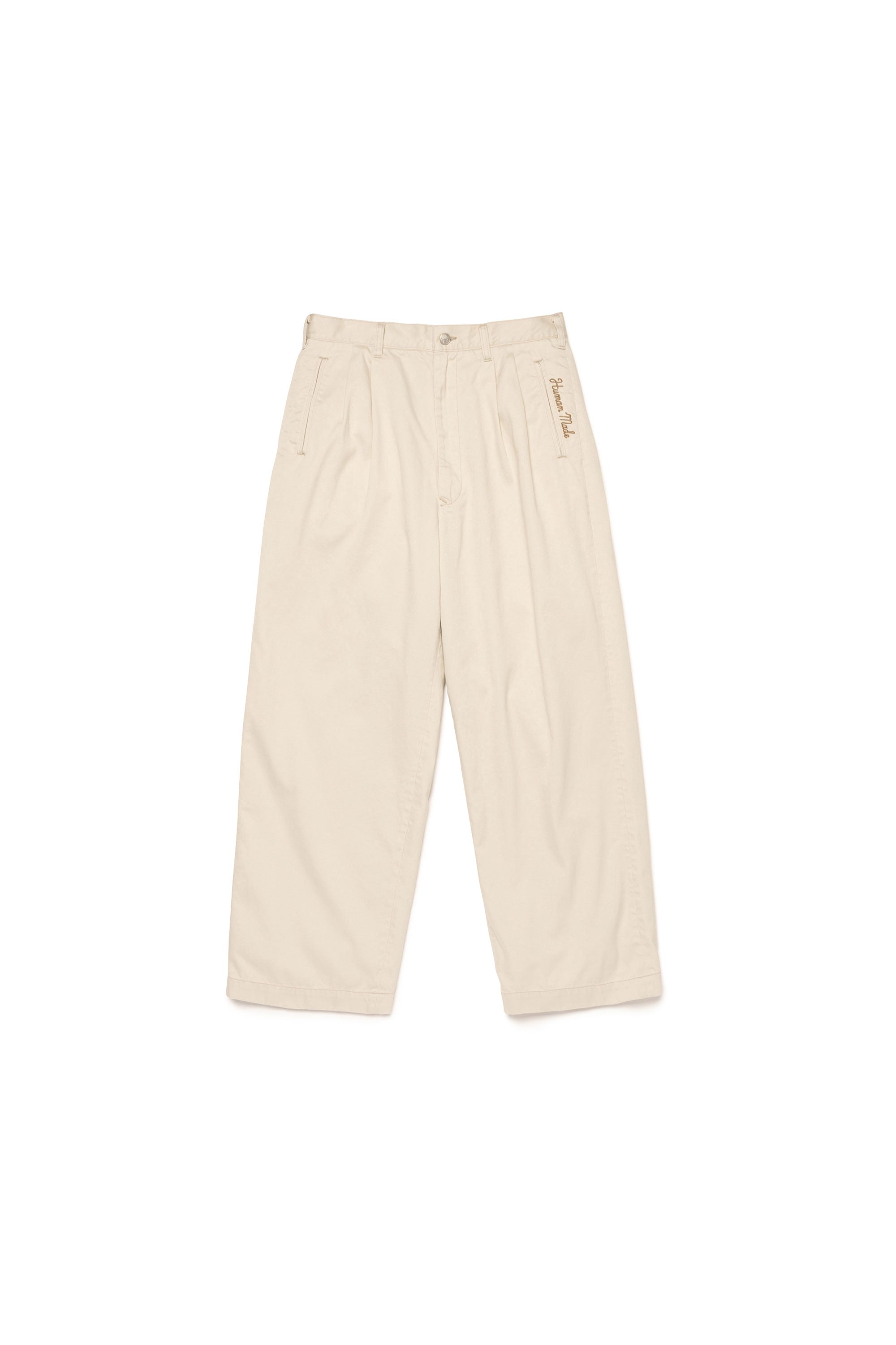 The WIDE CHINO PANTS WHITE available online with global shipping, and in PAM Stores Melbourne and Sydney.