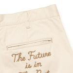 The WIDE CHINO PANTS WHITE available online with global shipping, and in PAM Stores Melbourne and Sydney.