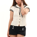 The ANNE TOP WHITE available online with global shipping, and in PAM Stores Melbourne and Sydney.