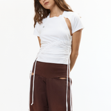 The RUCHED SS TEE available online with global shipping, and in PAM Stores Melbourne and Sydney.