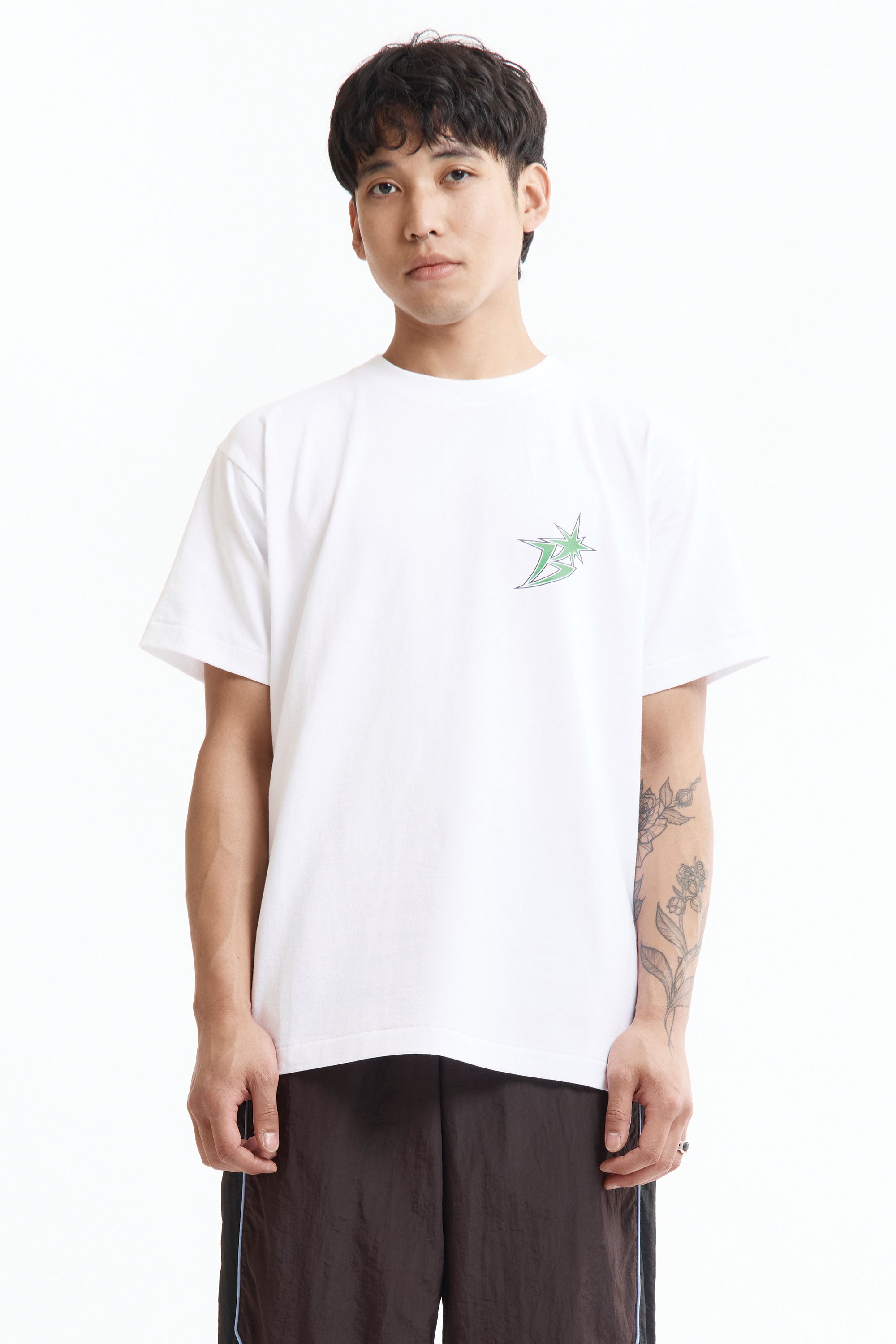 The SS26 B Logo Tee White available online with global shipping, and in PAM Stores Melbourne and Sydney.