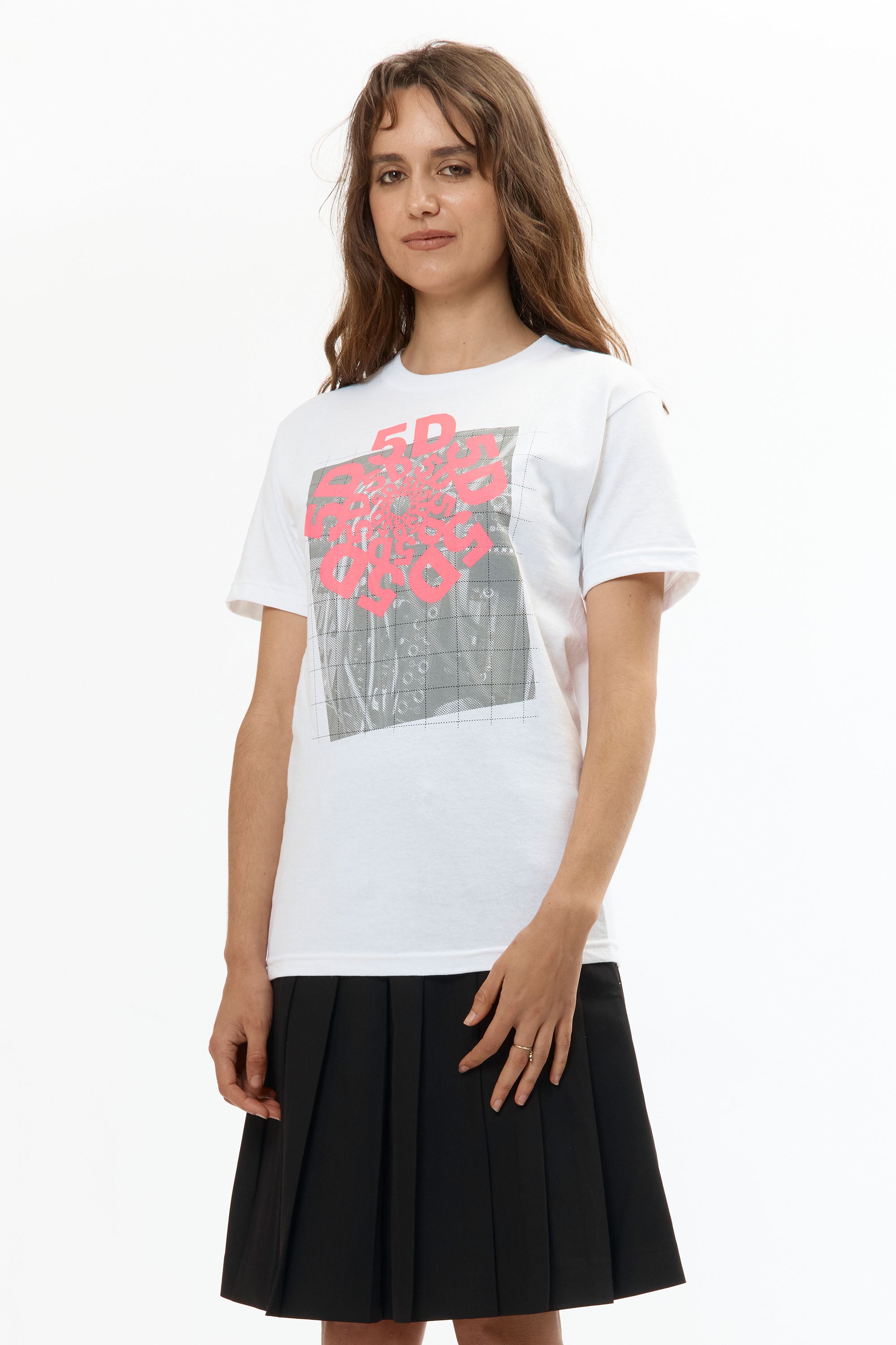 The 5D SHORT SLEEVE TEE WHITE available online with global shipping, and in PAM Stores Melbourne and Sydney.