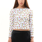 The GIRL BABY WHITE THERMAL TOP available online with global shipping, and in PAM Stores Melbourne and Sydney.