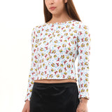 The GIRL BABY WHITE THERMAL TOP available online with global shipping, and in PAM Stores Melbourne and Sydney.