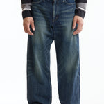 The SS26 WASHED DENIM DP WIDE PANTS INDIGO available online with global shipping, and in PAM Stores Melbourne and Sydney.