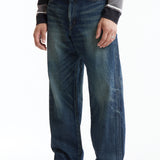 The SS26 WASHED DENIM DP WIDE PANTS INDIGO available online with global shipping, and in PAM Stores Melbourne and Sydney.