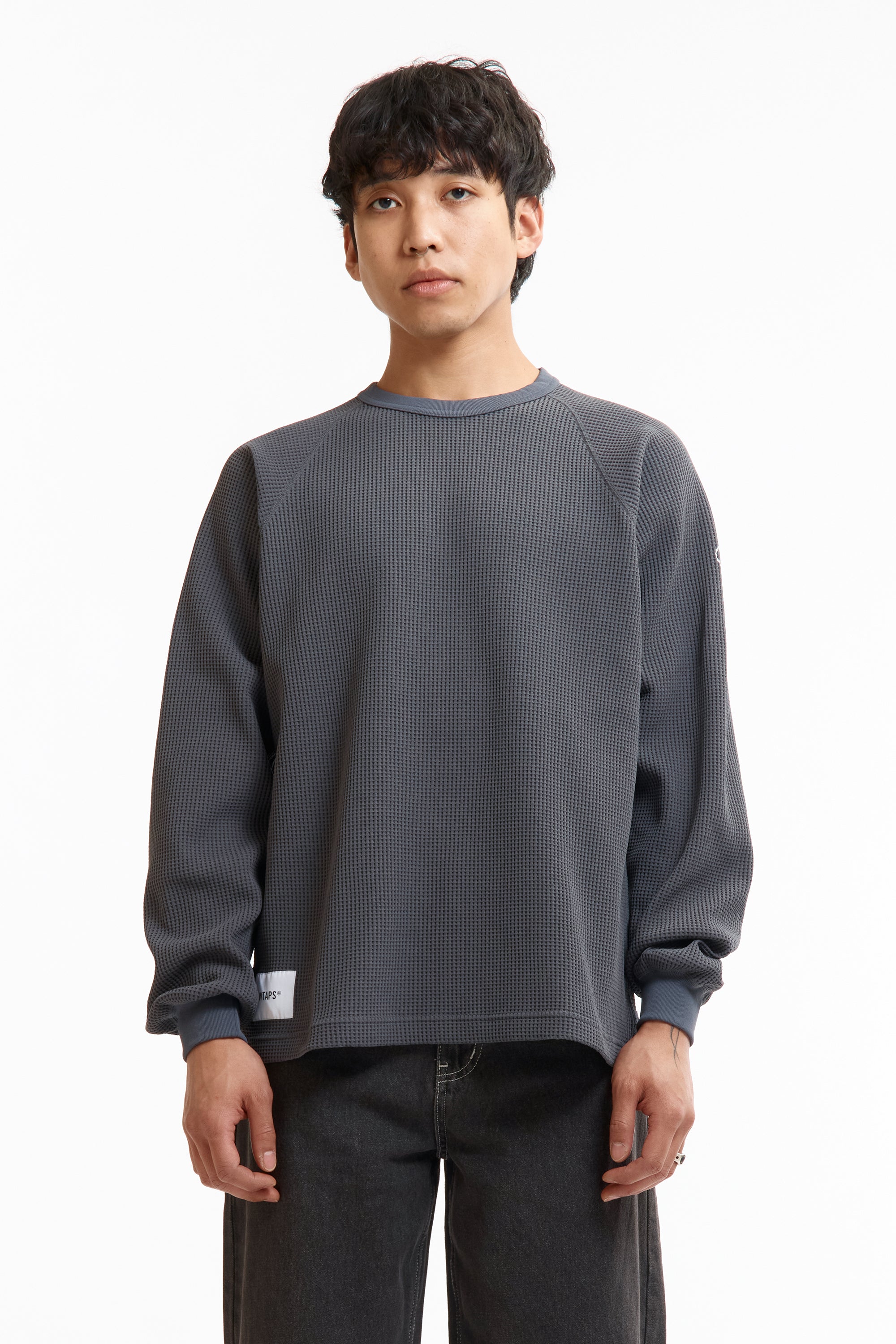 The SS26 WAFFLE POLY LS GREY available online with global shipping, and in PAM Stores Melbourne and Sydney.