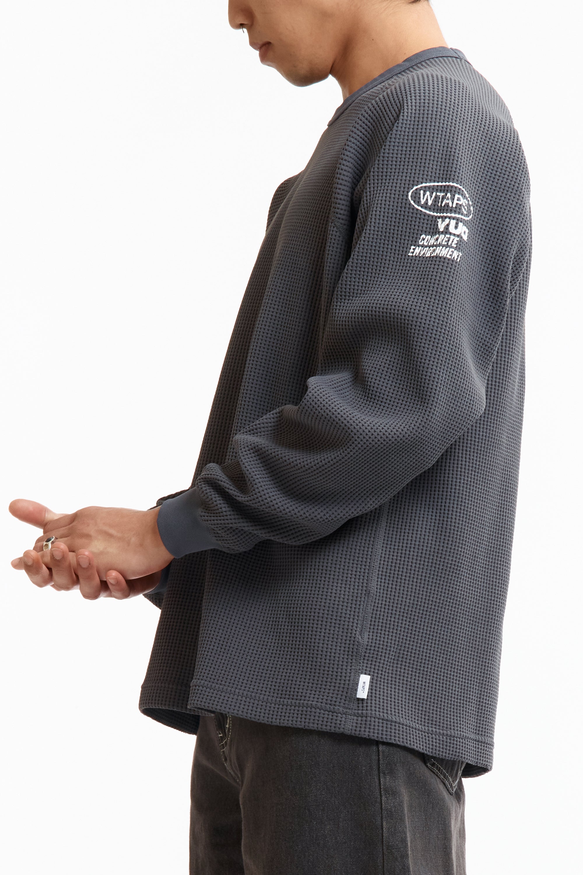 The SS26 WAFFLE POLY LS GREY available online with global shipping, and in PAM Stores Melbourne and Sydney.