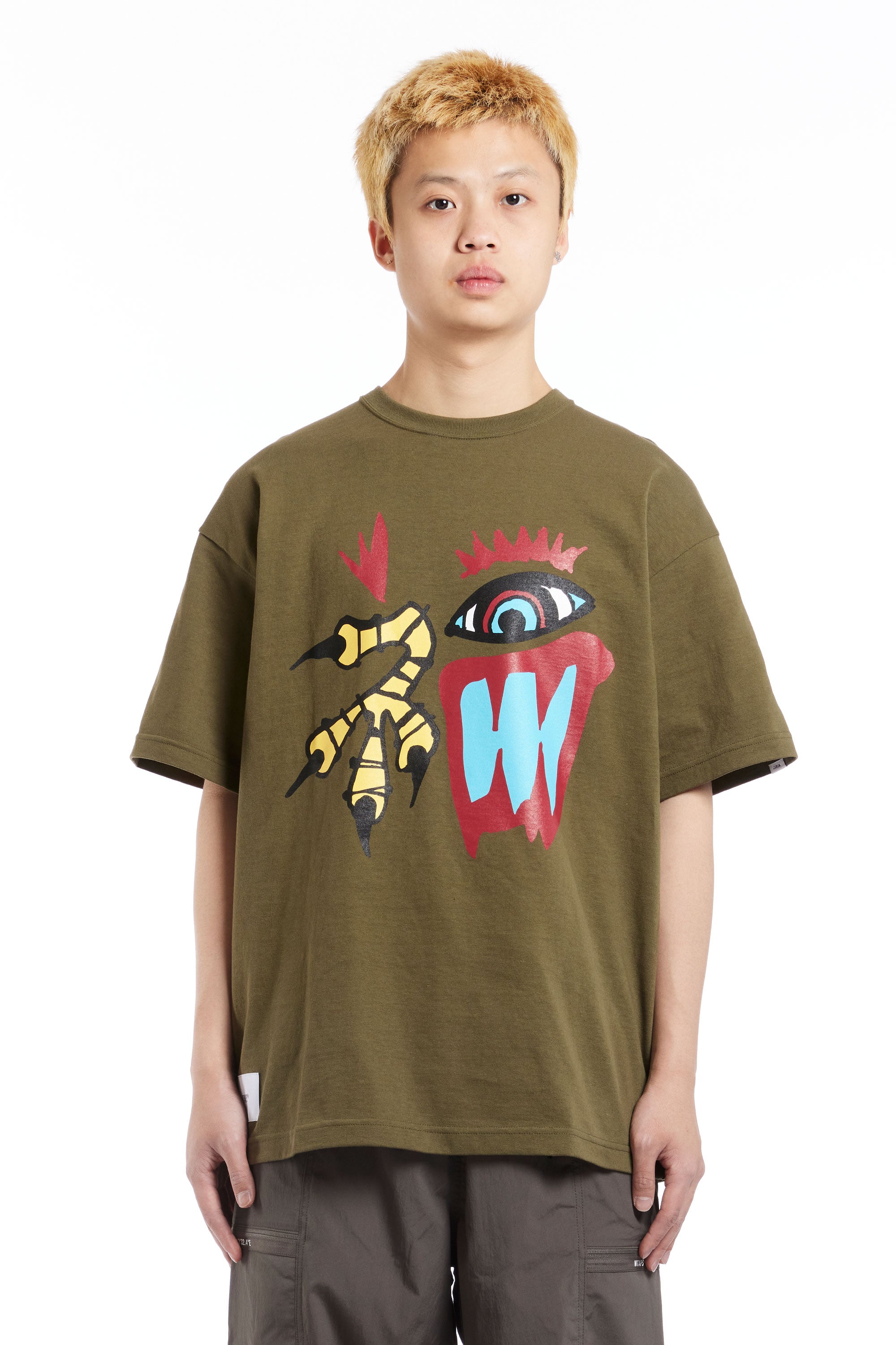 The WTAPS - OBJ 04 SS TEE SS24 OLIVE DRAB available online with global shipping, and in PAM Stores Melbourne and Sydney.