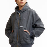 The SS26 DENIM COTTON DOOM JACKET BLACK available online with global shipping, and in PAM Stores Melbourne and Sydney.