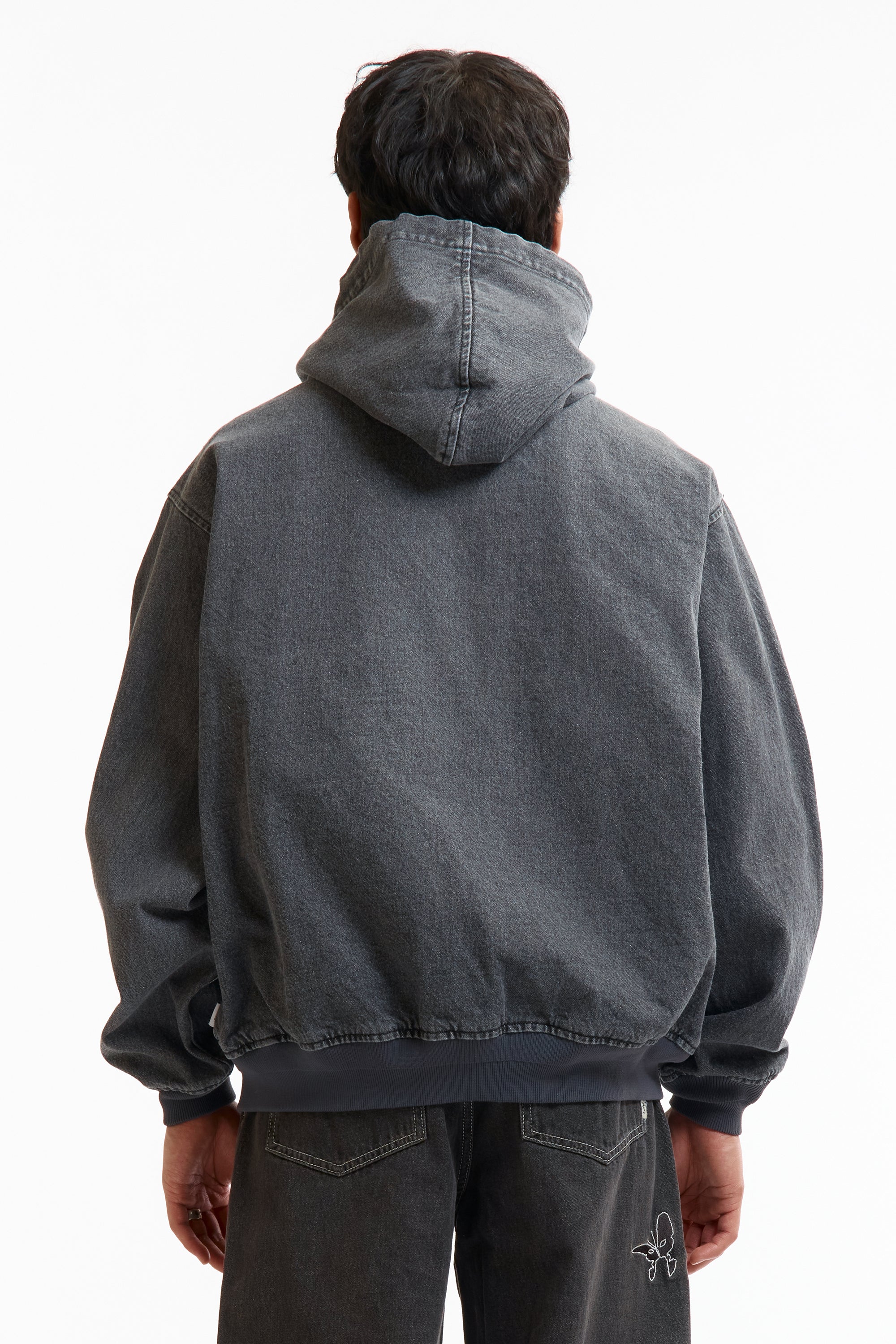 The SS26 DENIM COTTON DOOM JACKET BLACK available online with global shipping, and in PAM Stores Melbourne and Sydney.