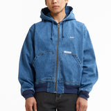The SS26 DENIM COTTON DOOM JACKET INDIGO available online with global shipping, and in PAM Stores Melbourne and Sydney.