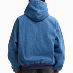 The SS26 DENIM COTTON DOOM JACKET INDIGO available online with global shipping, and in PAM Stores Melbourne and Sydney.