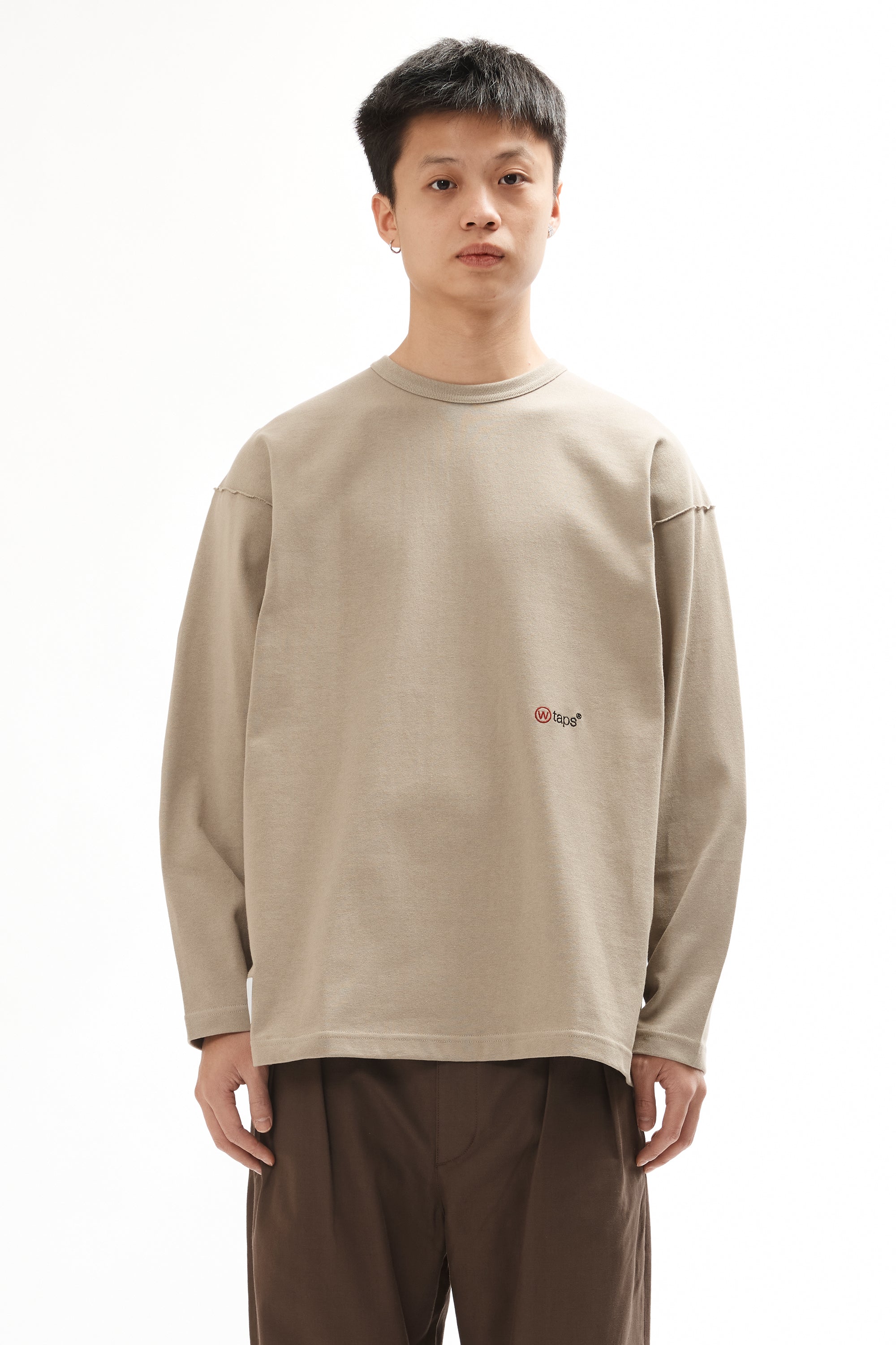 The LIM LS CREWNECK TEE GREIGE available online with global shipping, and in PAM Stores Melbourne and Sydney.