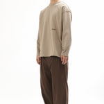 The LIM LS CREWNECK TEE GREIGE available online with global shipping, and in PAM Stores Melbourne and Sydney.