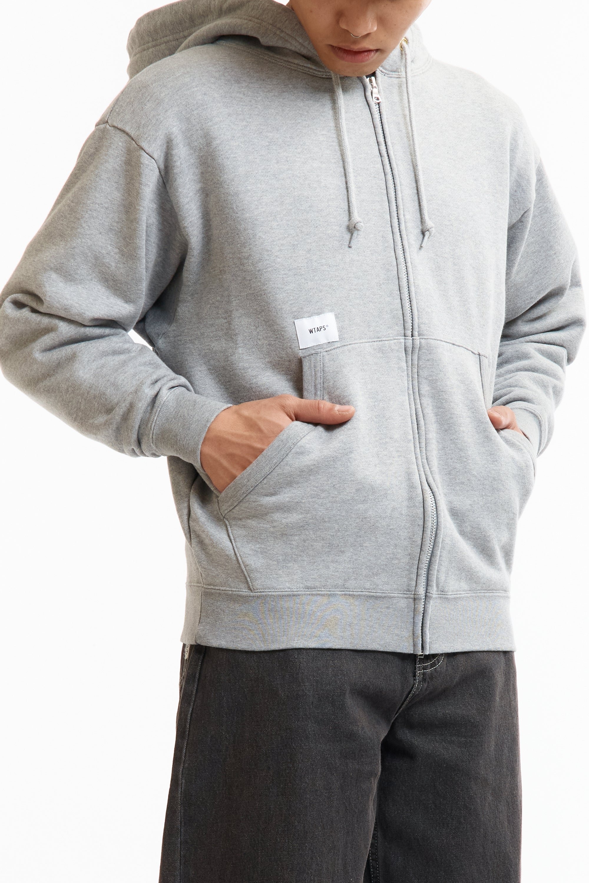 The SS26 THROWDY ZIP HOODY ASH GREY available online with global shipping, and in PAM Stores Melbourne and Sydney.