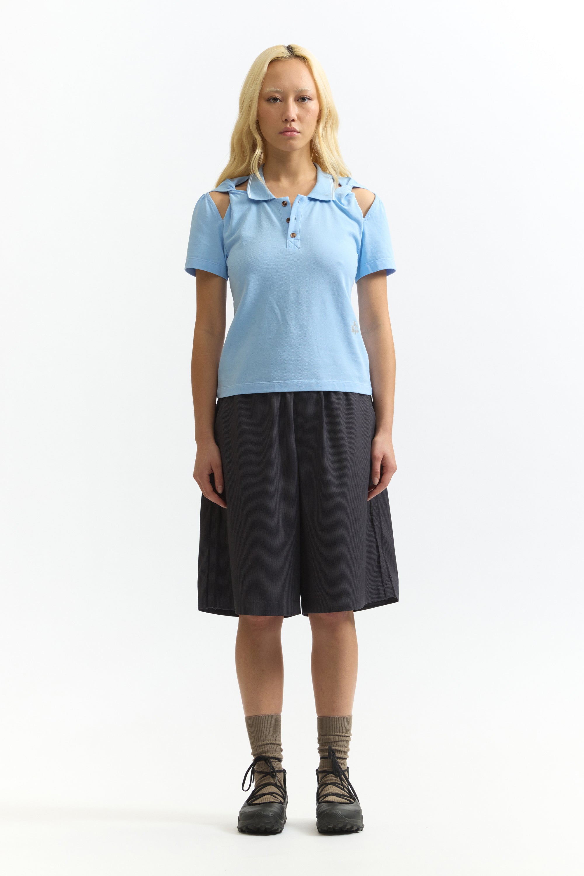 The APPARITION TWISTED POLO TOP available online with global shipping, and in PAM Stores Melbourne and Sydney.