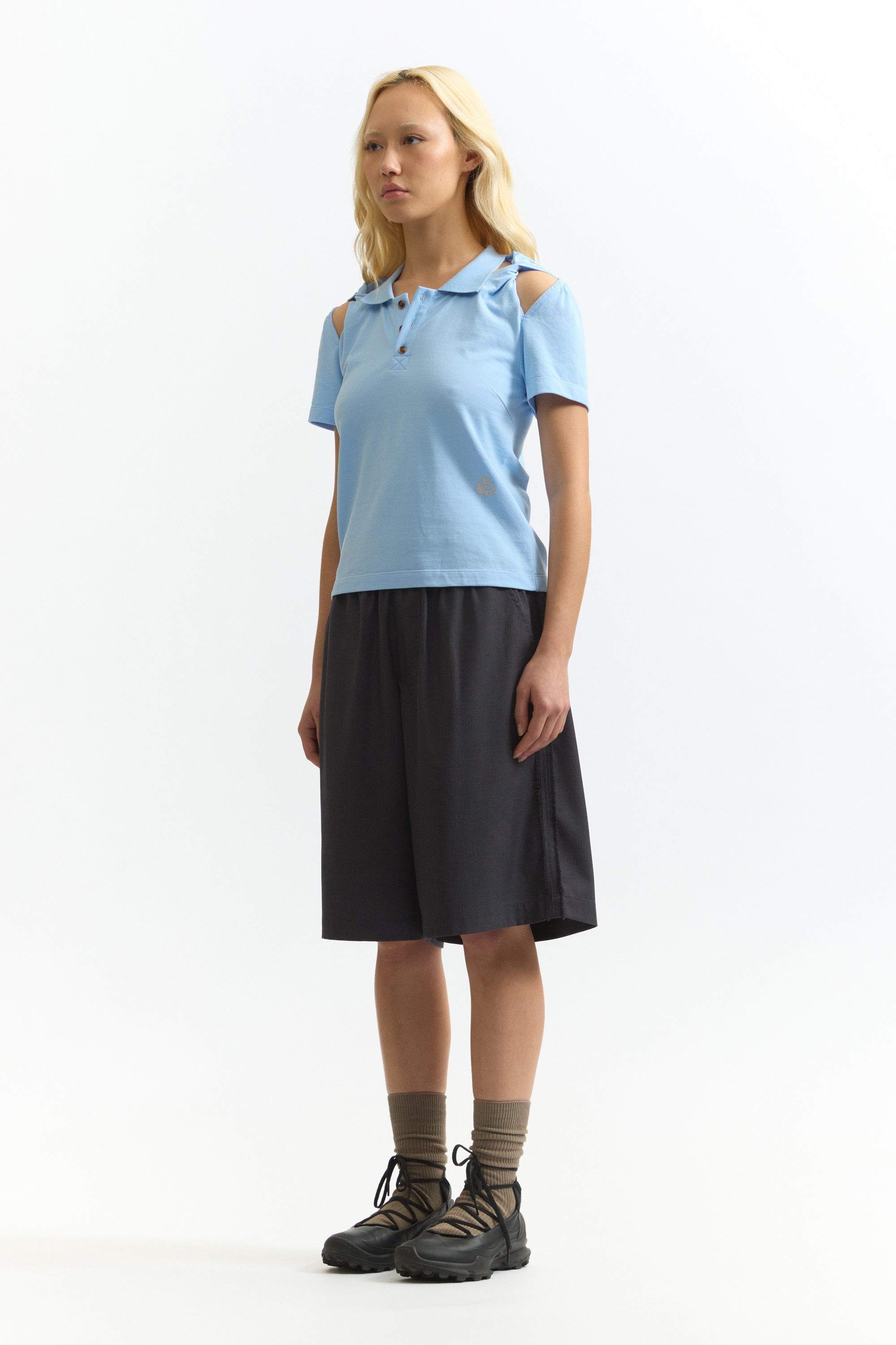 The PINSTRIPED A RUSSELL SHORTS available online with global shipping, and in PAM Stores Melbourne and Sydney.