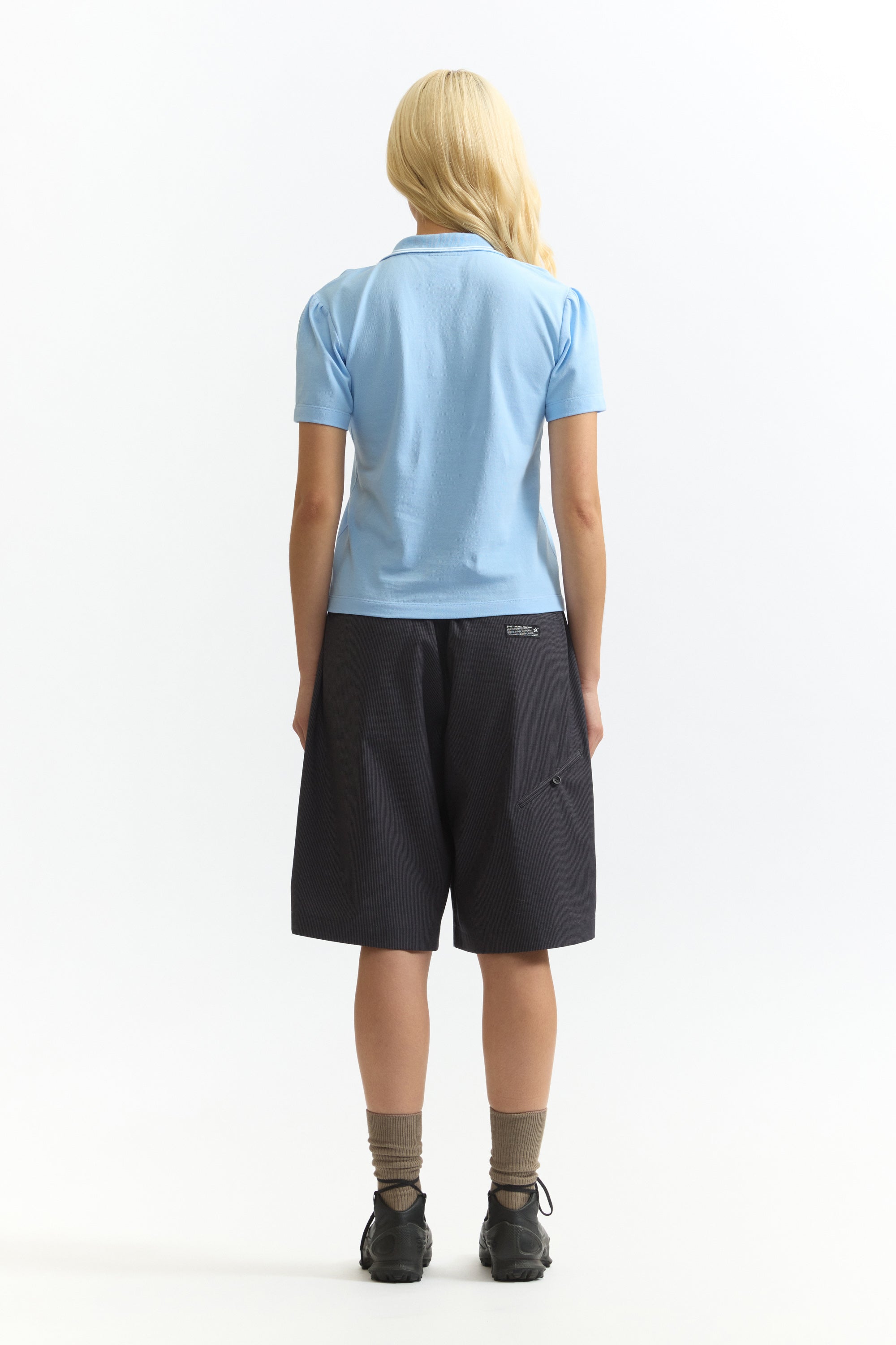 The PINSTRIPED A RUSSELL SHORTS available online with global shipping, and in PAM Stores Melbourne and Sydney.