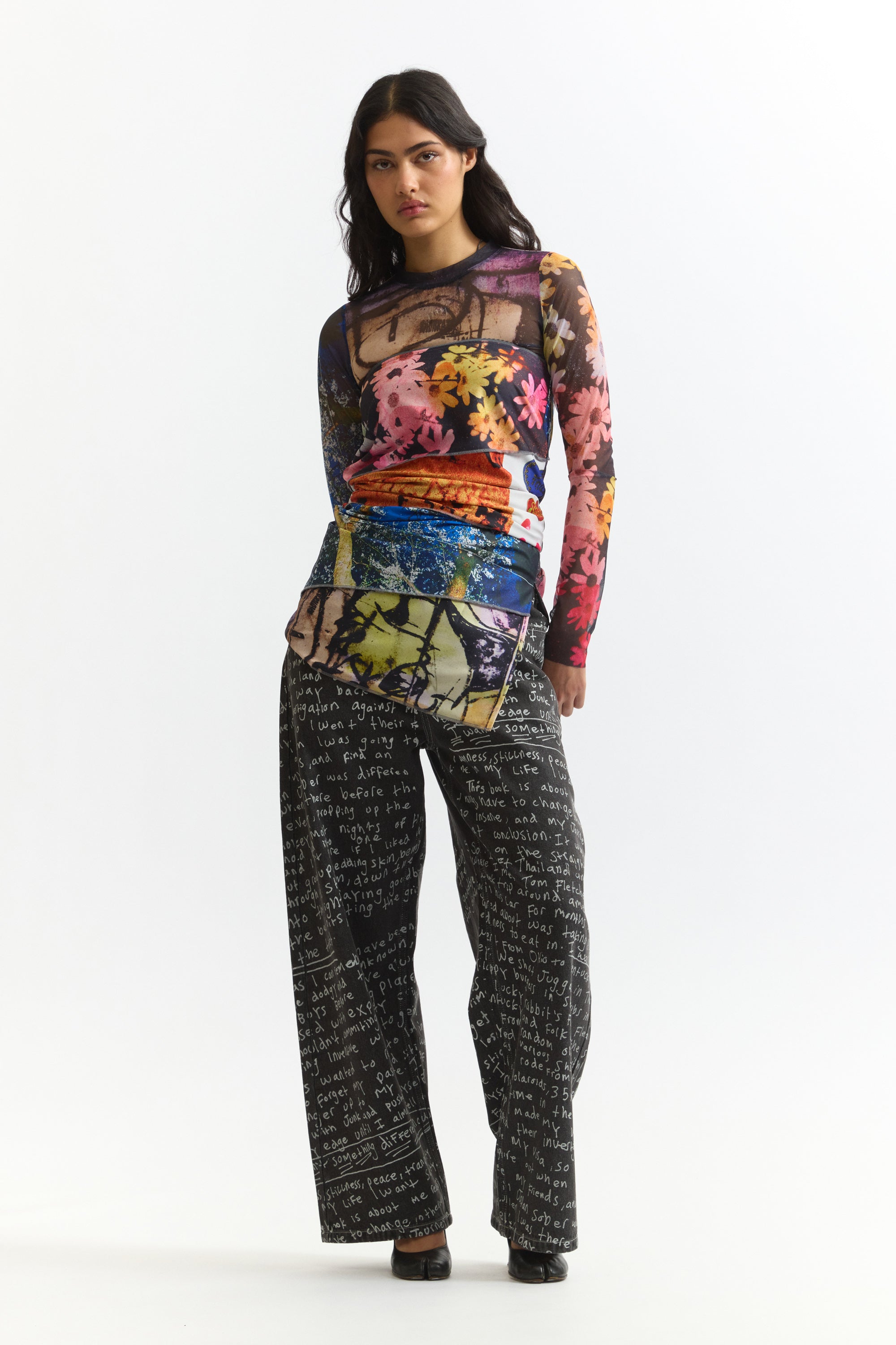 The PHOTO MESH TOP - JOSHUA GORDON available online with global shipping, and in PAM Stores Melbourne and Sydney.