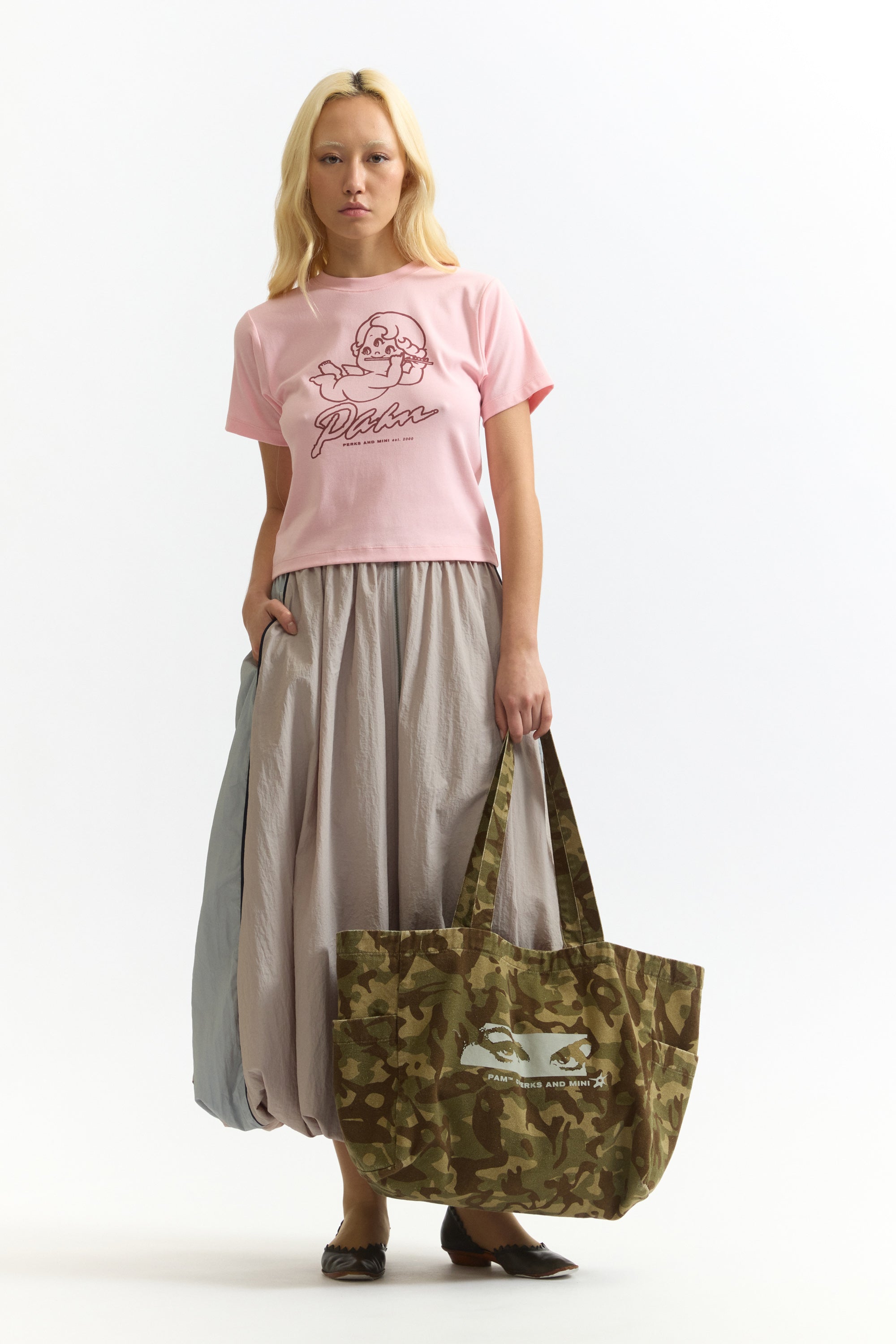 The GARDEN VARIETY CAMO TOTE BAG available online with global shipping, and in PAM Stores Melbourne and Sydney.
