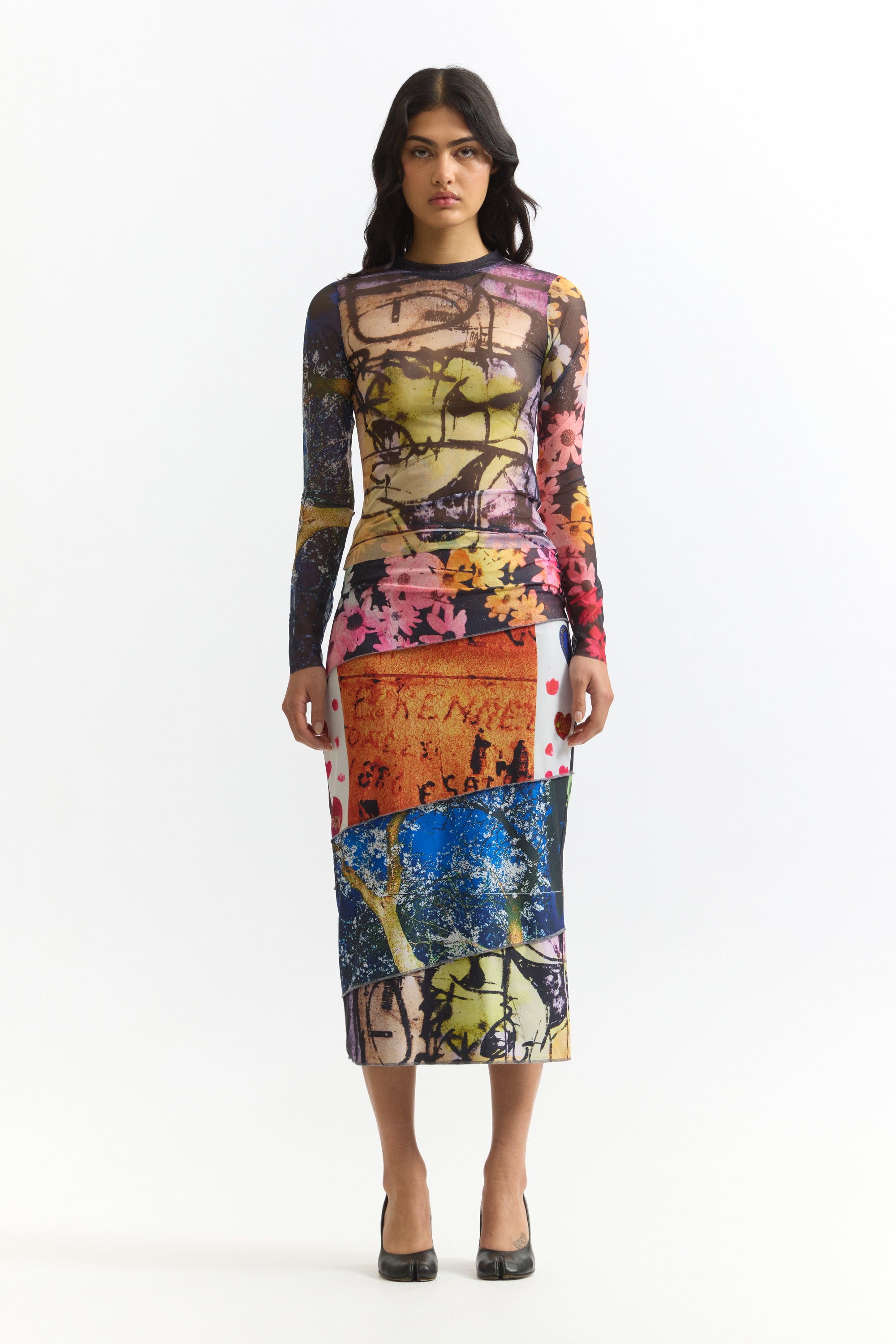 The PHOTO MESH TOP - JOSHUA GORDON available online with global shipping, and in PAM Stores Melbourne and Sydney.