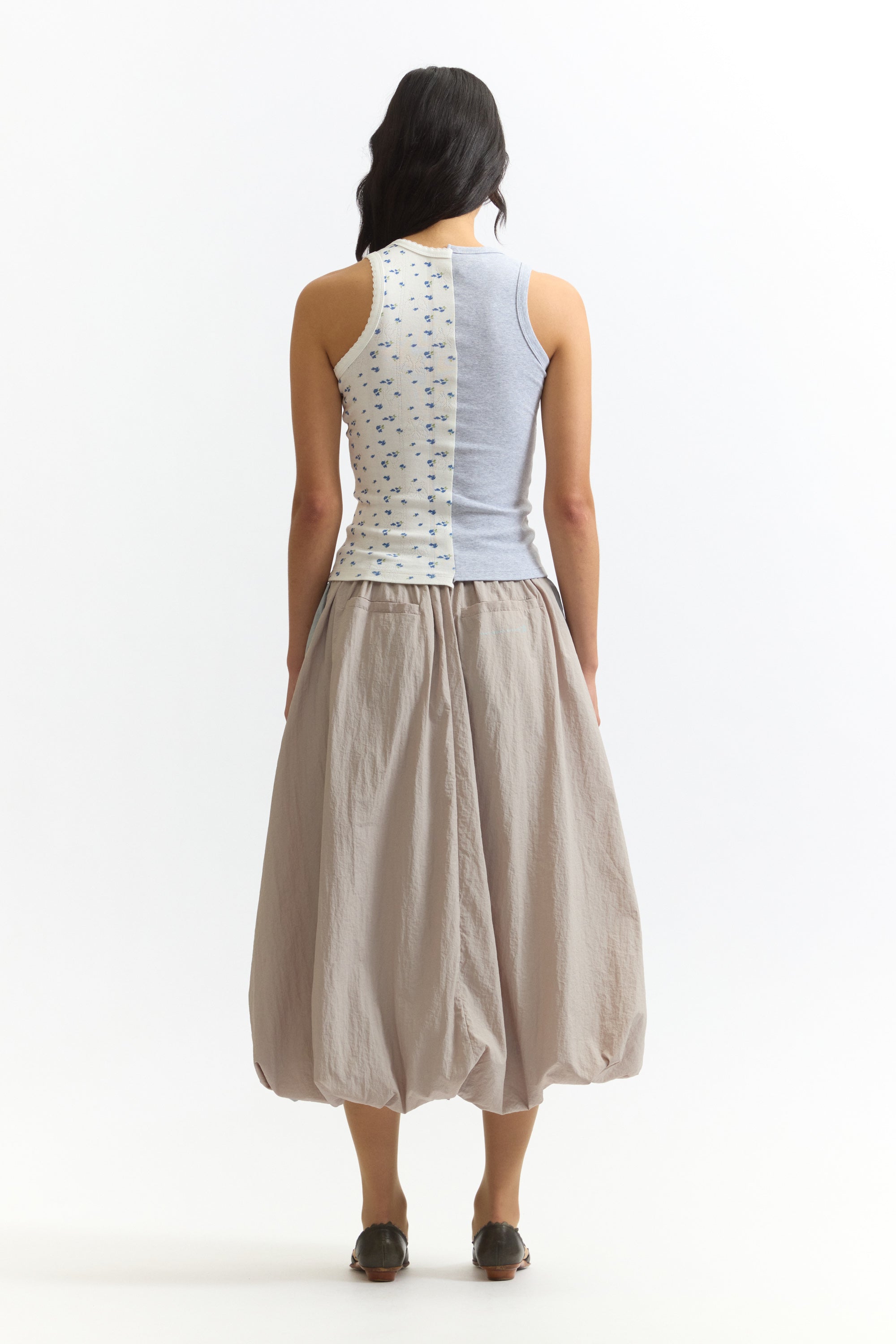 The SMOKE AND MIRRORS SPLIT RACER TANK available online with global shipping, and in PAM Stores Melbourne and Sydney.