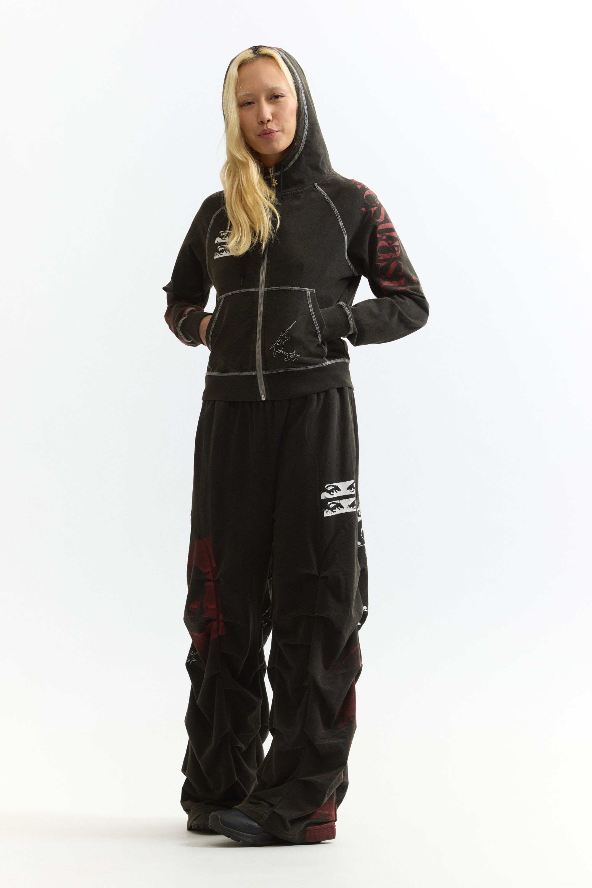 The CELESTIAL EQUATOR HOODED ZIP THRU SWEAT available online with global shipping, and in PAM Stores Melbourne and Sydney.