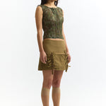 The HOCUS POCUS TIE-UP MINI SKIRT available online with global shipping, and in PAM Stores Melbourne and Sydney.