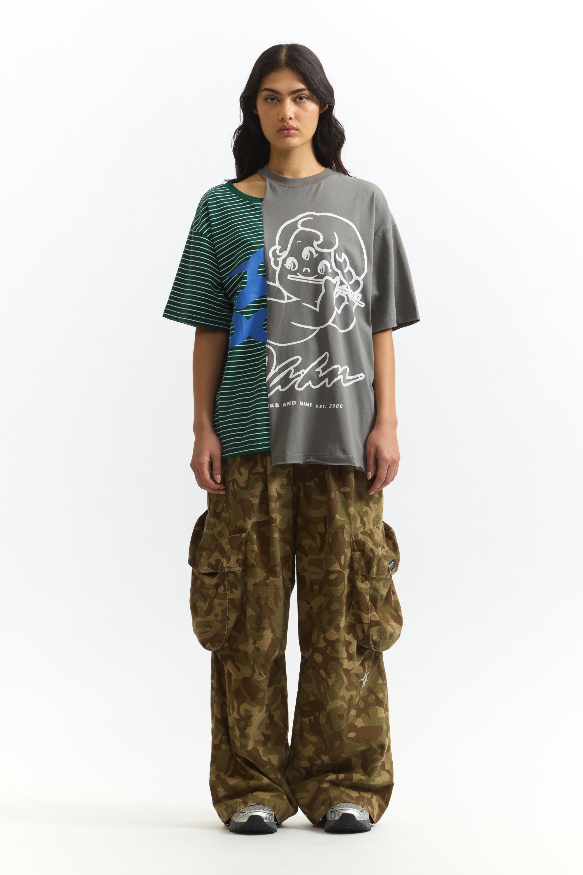 The SPLIT SS TEE FROM AFAR available online with global shipping, and in PAM Stores Melbourne and Sydney.