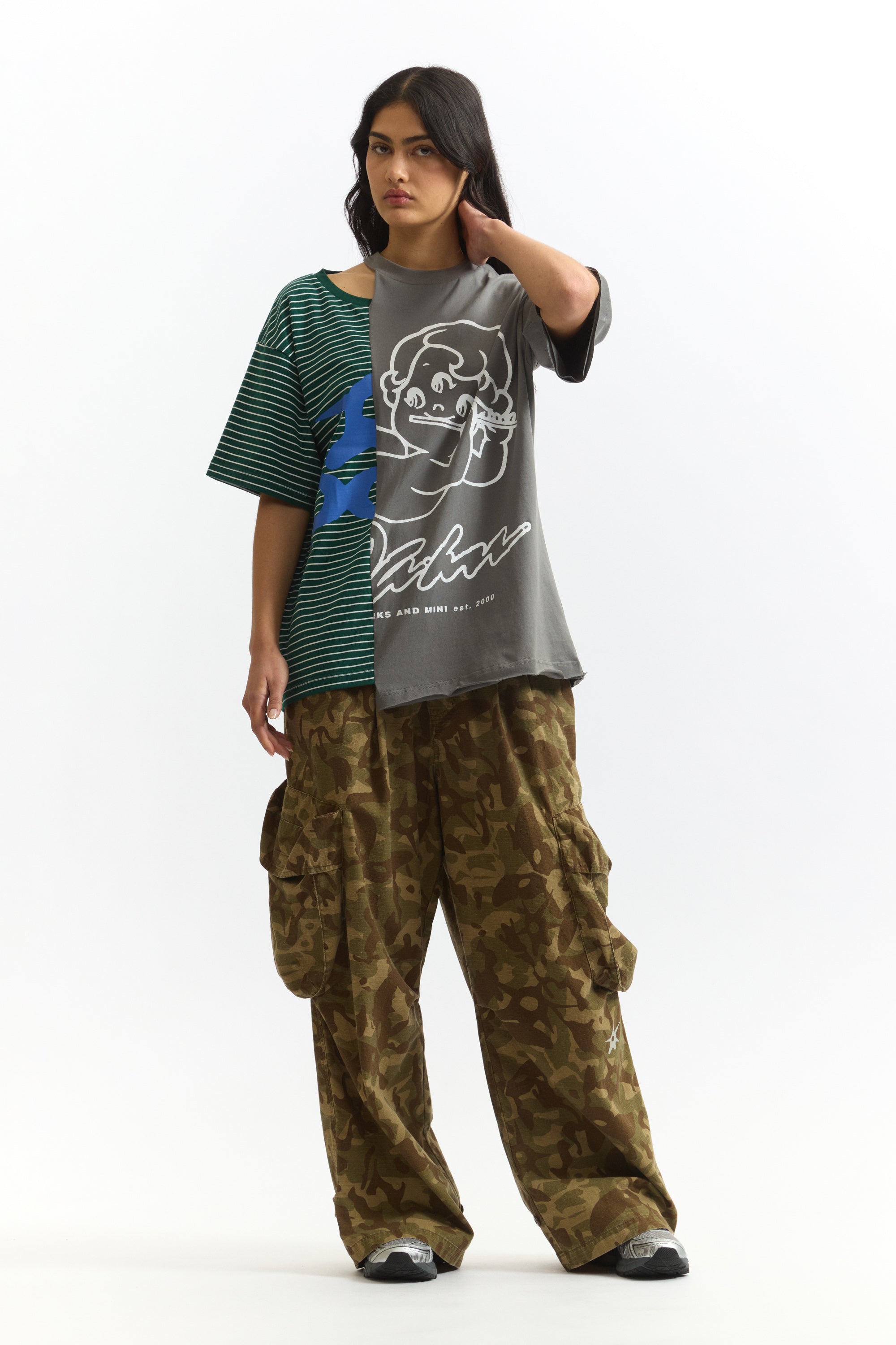 The SPLIT SS TEE FROM AFAR available online with global shipping, and in PAM Stores Melbourne and Sydney.