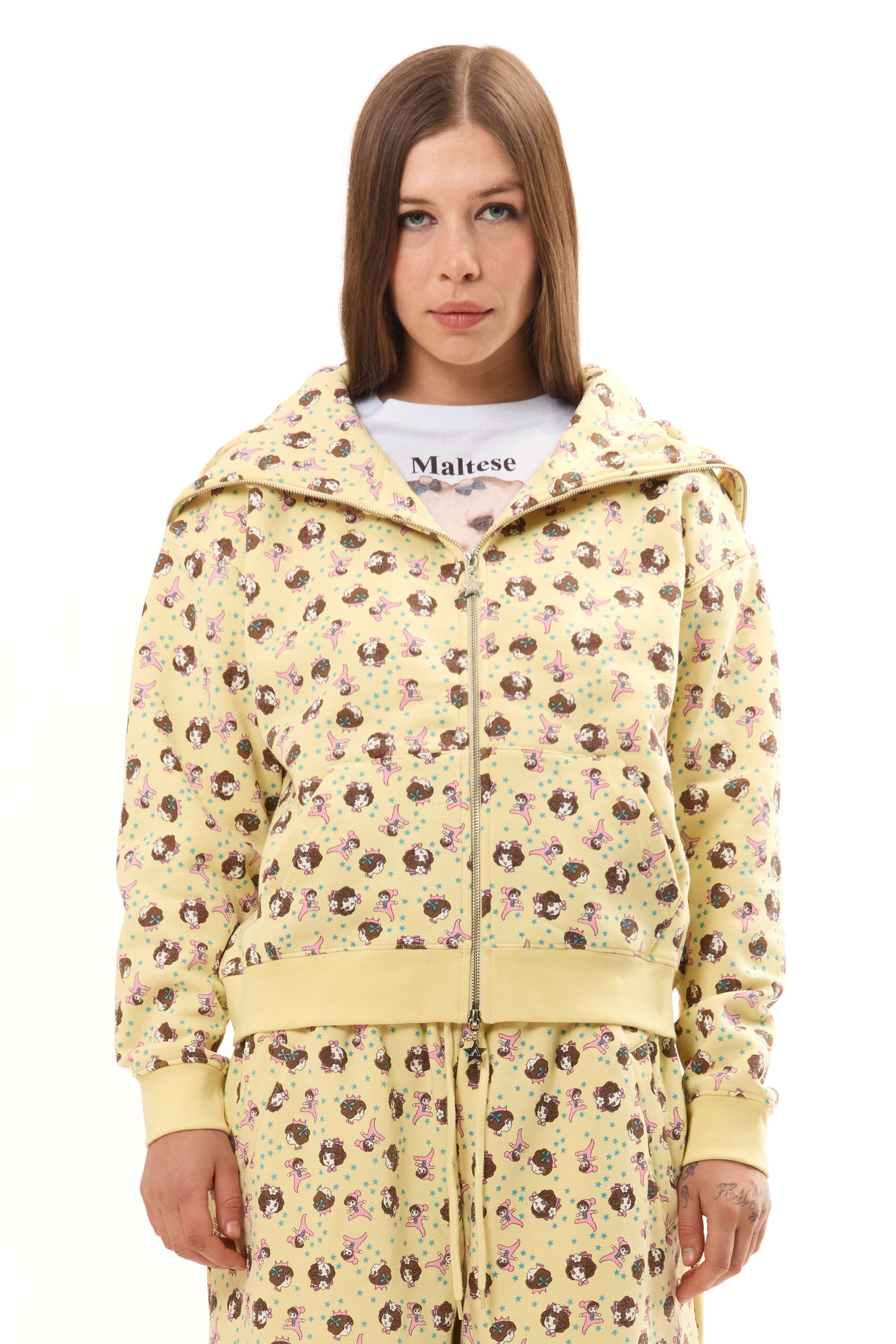 The GIRL BABY YELLOW BUTTERFLY HOODIE available online with global shipping, and in PAM Stores Melbourne and Sydney.