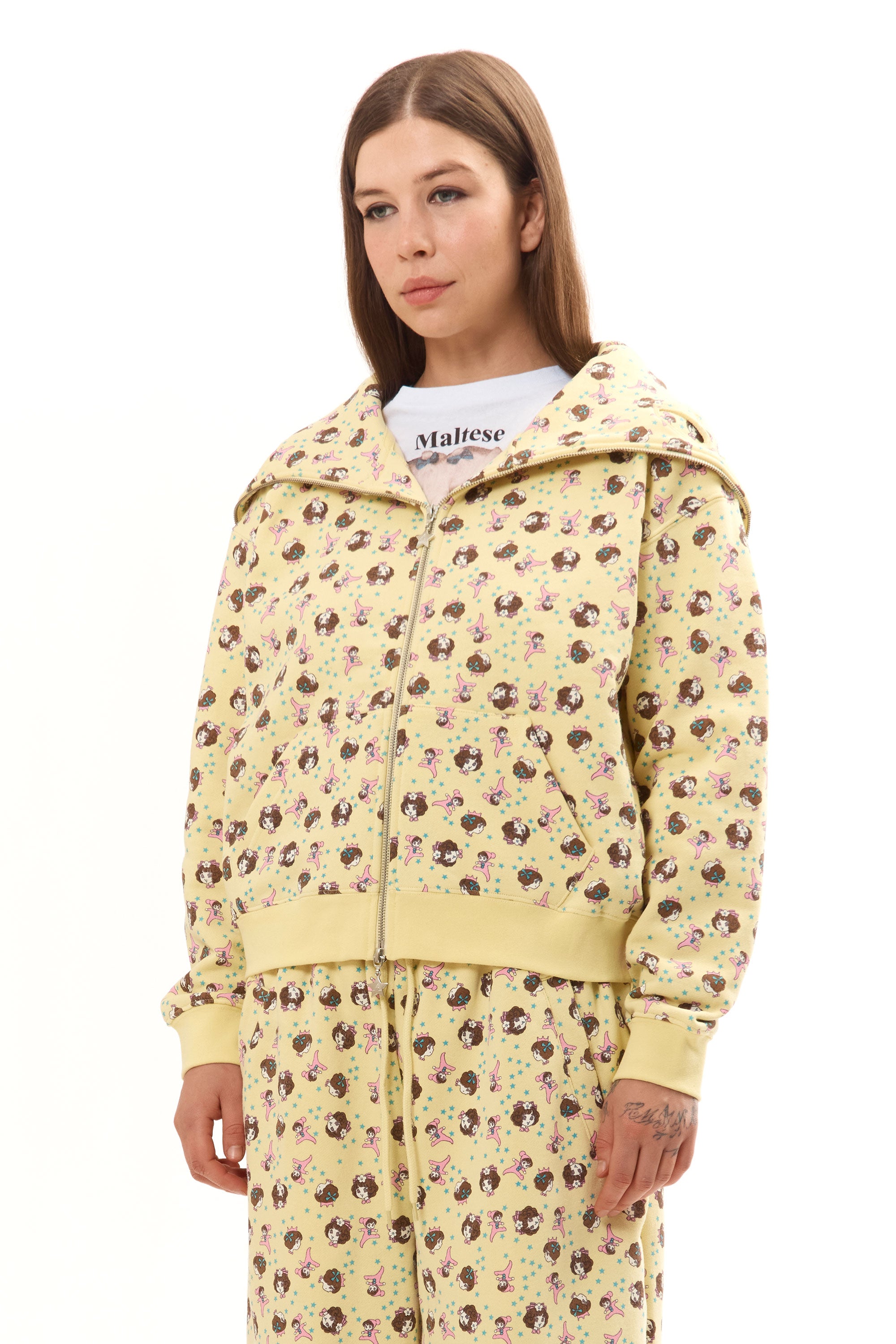 The GIRL BABY YELLOW BUTTERFLY HOODIE available online with global shipping, and in PAM Stores Melbourne and Sydney.